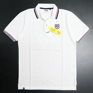 ●送料390円可能商品 フィラ ゴルフ FILA GOLF 新品 メンズ UVCUT 半袖 ポロシャツ 白 XXLサイズ [748660-WT-3L]一 三 零★QWERの画像2