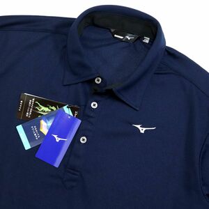 ●送料390円可能商品 ミズノ ゴルフ MIZUNO GOLF 新品 メンズ 吸汗速乾 動きやすい ポロシャツ 紺 [52JA8055141N-2XL]一 三 零★QWER