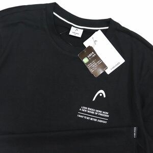 ●送料390円可能商品 ヘッド HEAD 新品 メンズ 抗菌防臭 トレーニング 半袖 Tシャツ 黒 Mサイズ [1242000A2H-17-M] 一 三 壱★QWER