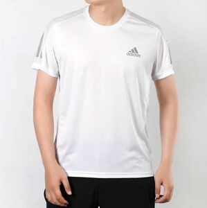 ●送料390円可能商品 アディダス ADIDAS 新品 メンズ 吸汗速乾 ランニング 半袖 Tシャツ トップス 白 XXLサイズ [GC7868-XO]三 零★QWER