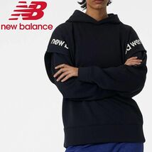 ★ニューバランス new balance NB 定価11000円 新品 レディース 吸汗速乾 プルオーバー トレーナー 黒 [WT21103-BK-M]一 二 壱★QWER★_画像1