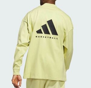 * Adidas ADIDAS новый товар мужской casual баскетбол хлопок вырез лодочкой футболка с длинным рукавом XL размер [IN9562-XL] три три *QWER