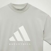 ●送料390円可能商品 アディダス ADIDAS 新品 メンズ バスケットボール クルーネック 半袖 Tシャツ 灰 XLサイズ [IA3447-XL]三 参★QWER_画像3