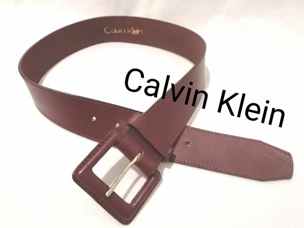 Calvin Klein カルバンクライン レザー ベルト ブラウン 革ベルト