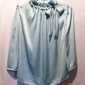 anni plus アニープラス ブラウス トップス ブルー プルオーバー 値札付 未使用品