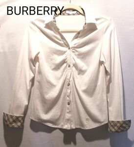 BURBERRY LONDON バーバリー シャツ カットソー トップス 白 ブラウス 160A