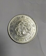 1円銀貨　明治11年　特年　本物保証　　一圓銀貨　重さ約26.9g　 直径約38.7mm　 近代銀貨_画像1