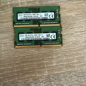 【DDR4】ノート用メモリ PC4-2666V 4GB2枚　動作品より取り出し
