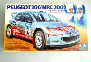 ★☆【定形外OK】未組立!タミヤ 1/24 プジョー 206 WRC 2002 ウィナー仕様 人形2体付 内袋未開封品【同梱可】[GC22B31]☆★