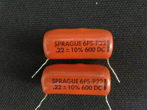 SPRAGUE スプラグ　コンデンサー0.22μF 600V ×2 中古 長期保管品 