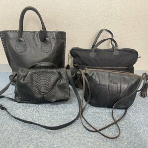 ST0604-92I ゆうパック着払い IBIZA ハンドバッグ/ショルダーバッグ 4点まとめて イビザ ブラック系 手持ち鞄 の画像1