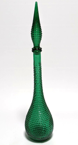 瓶 ジーニー ボトル グリーン ガラス グラス インテリア ビンテージ 緑 グリーン エメラルド GREEN EMERALD GENIE BOTTLE GLASS VINTAGE