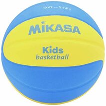 ミカサ(MIKASA) スマイルバスケットボール 5号 (男子用・女子用・小学生) EVA 特殊スポンジ スマイルシリーズ 黄/青 SB5-YB_画像8