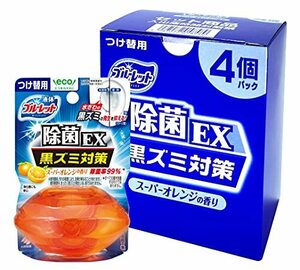 液体ブルーレットおくだけ除菌EX トイレタンク芳香洗浄剤 スーパーオレンジの香り 詰め替え用 4個パック 70ml
