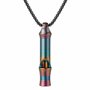 TIMULTI disaster prevention for titanium urgent whistle dangerous prevention first-aid pipe ( color )