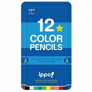  стрекоза карандаш цветные карандаши ippo! скользящий жестяная банка входить 12 цвет простой Blue CL-RPM0412C