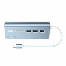Satechi USB-C コンボハブ デスクトップ用 (ブルー) USB-A 3.0 データポート Micro/SDカードリーダー (iMac_画像4