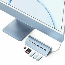 Satechi USB-C コンボハブ デスクトップ用 (ブルー) USB-A 3.0 データポート Micro/SDカードリーダー (iMac_画像2