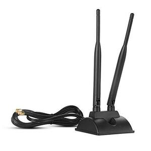  dual WiFi antenna,2m extender RP-SMA plug,2.4GHz / 5GHz dual band antenna magnetism base,WiFi wireless router moba