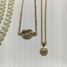 送料一律370円 美品多数6点 パール GUCCI NINA RICCI ネックレス ペンダントトップ イヤリング_画像7