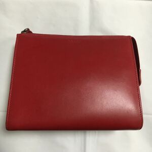  repairs ending COACH Coach pouch leather red uniform carriage 520 jpy case 