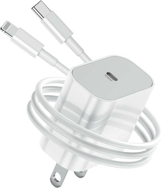 iPhone 充電器 20W USB C PD 急速充電 【2023新版MFi/PSE認証済み】 USB C ケーブル付き