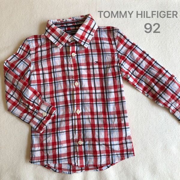 TOMMY HILFIGER トミー ヒルフィガー92 チェック 長袖シャツ　半袖　ブランド