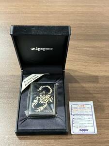 【1円スタート】⑤Zippo ジッポライター Armor アーマー 貝貼り サソリ 喫煙グッズ