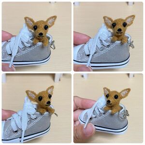 羊毛フェルト ハンドメイド 犬 置物 ドッグオブジェ ミニチュアピンシャー