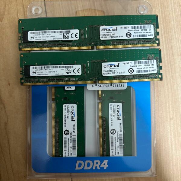 crucial メモリ DDR4 4GB 2133×4(16GB）