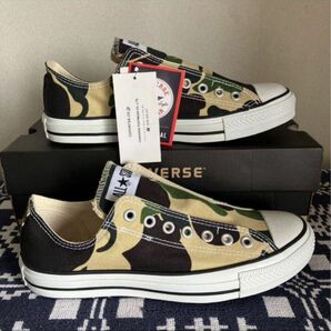 未使用タグ箱付CONVERSE ALL STAR SLIP Ⅲ OX CAMO 1C673コンバース スリッポン27cm 83カモ