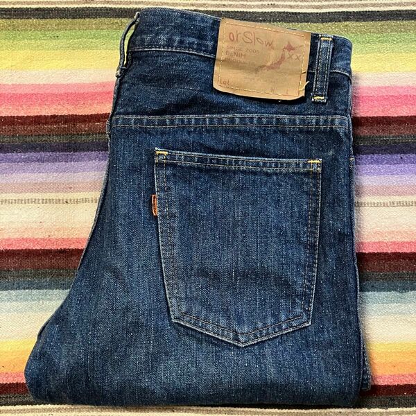 良品 orslow オアスロー デニムパンツ スリム テーパードシルエット vintage wash 加工