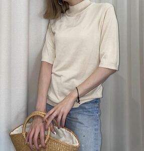 TODAYFUL トゥデイフル ハーフスリーブニット 半袖 カットソー トップス エクリュ レーヨン アクリル F