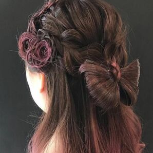 ヘアアクセサリー　バラ　