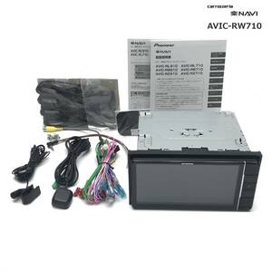 動作OK 良品♪ 楽ナビ AVIC-RW710 地デジ4X4 Bluetooth CD録音 USB ワイドFM 200mmワイド 最新2023年地図+オービス 純正新品アンテナ付