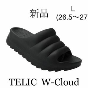 【新品】テリック TELC W-CLOUD リカバリーサンダル ブラック L