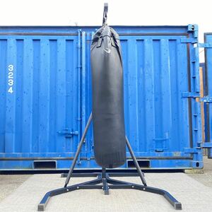 ○手渡しのみ■ボディメーカー サンドバック 全長約150cm 約54kg スタンド セット トレーニング 格闘技 ボクシング 中古■兵庫県姫路市発