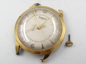 19532Jf AUREOLEore all pure gold 18K 750 25.4g antique clock hand winding case 33mm