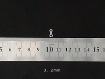 〇〇エイト環　ステンレス製Φ０．８ｍｍ×３．２ｍｍ×８．８ｍｍ　１００個　ルアー・エギ・ジグヘッドの自作　ハンドメイド　8の字_画像2