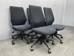 * tube 3206* our company flight correspondence region equipped *toyo steel made *OA chair -4 legs set * meeting mi-ting office * black black 