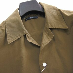 新品 Grand PARK ニコル 日本製素材 オープンカラー シャツ 46 (M) カーキ 【I55206】 NICOLE 春夏 メンズ 長袖 オーバーサイズ カジュアルの画像3