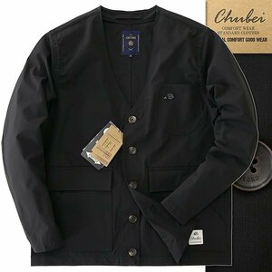 新品 チュウベイ 24SS 洗濯可 ストレッチ ノーカラー ブルゾン M 黒 【CH1441121_99】 春夏 メンズ CHUBEI リップストップ ジャケット