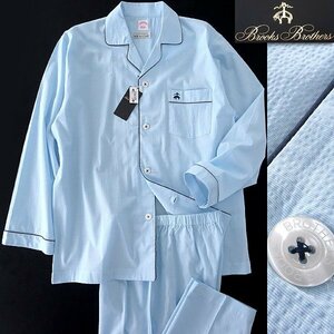  new goods 1.4 ten thousand Brooks Brothers spring summer lip ru setup pyjamas L light blue [J59158] Brooks Brothers men's stretch 