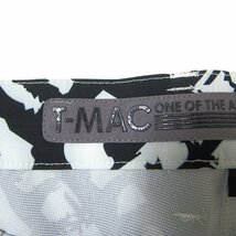新品 1.5万 T-MAC ティーマック ゴルフ ロゴプリント ロング パンツ 50 (3L) 黒白 【P23708】 GOLF 春夏 メンズ ストレッチ トラウザーズ_画像10