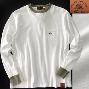  новый товар CHUBEIchuu Bay 2024 год весна лето вышивка bai цвет карман футболка с длинным рукавом M белый [CH1441129_7] мужской cut and sewn еж 