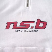 訳有 ns.b ニコル ハーフジップ 裏毛 スウェット パーカー XL 白 【I43112】 エヌエスビー NICOLE メンズ フーディー プルオーバー_画像5