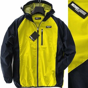  new goods Michiko London bai color hood blouson LL dark blue yellow [ML85-0003_8] MICHIKO LONDON mountain parka men's spring autumn jacket 