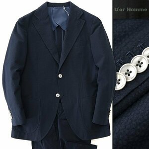  new goods doll Homme . sudden men's cotton sia soccer summer suit AB5( wide width M) navy blue [J55980] spring summer D'or Homme stretch setup 