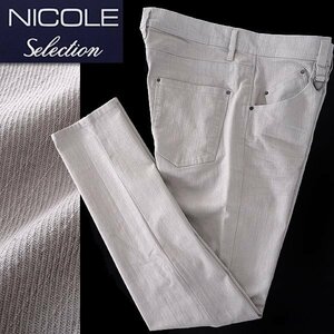  новый товар Nicole Denim способ стрейч 5 карман обтягивающий брюки 44(S) пепел [P27544] NICOLE Selection мужской конический всесезонный 