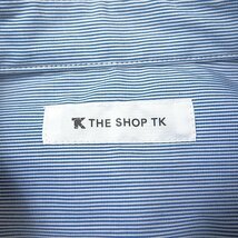 新品 タケオキクチ ストレッチ ストライプ シャツ XL 青 【I48881】 THE SHOP TK オールシーズン メンズ コットン カジュアル_画像9